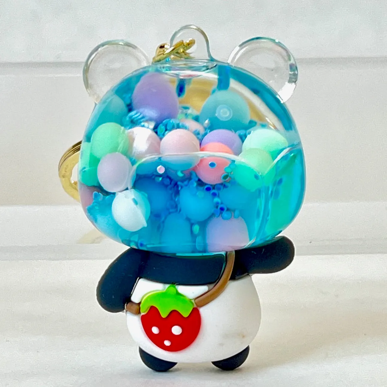12166 PANDA BODY BUBBLE FLOATY KEY CHARM-12